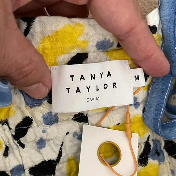 Tanya Taylor Yellow and Blue Floral Swimwear - Picture 2 of 8